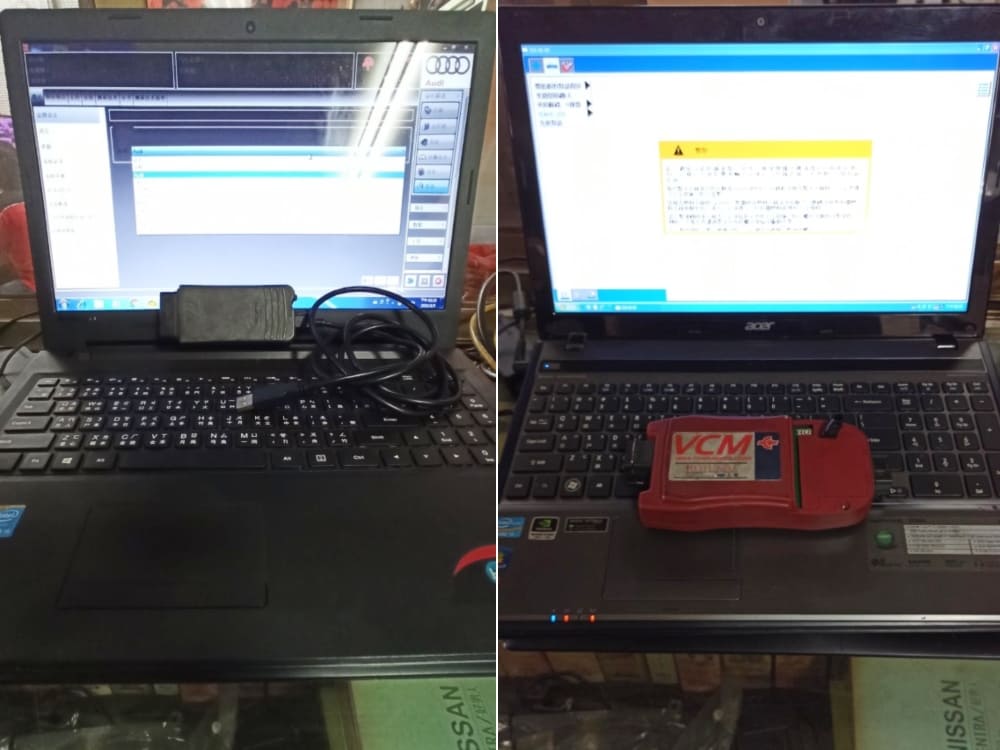 高雄翔銳保修維修設備-AUDI(左) & FORD原廠電腦診斷器