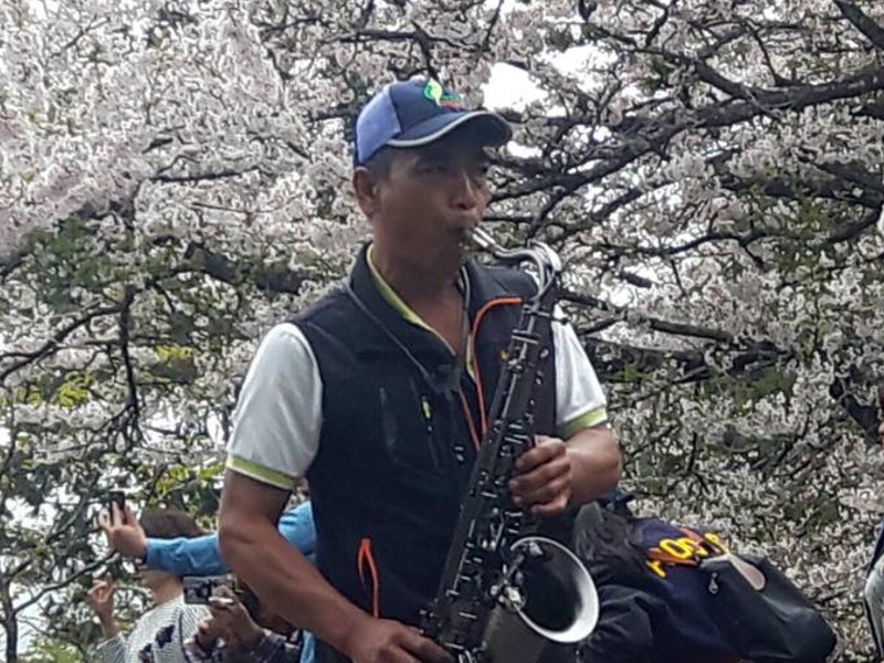 阿里山櫻花季街頭表演 